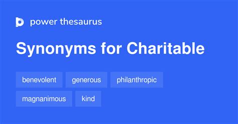 synonyms of charitable|Charitable .